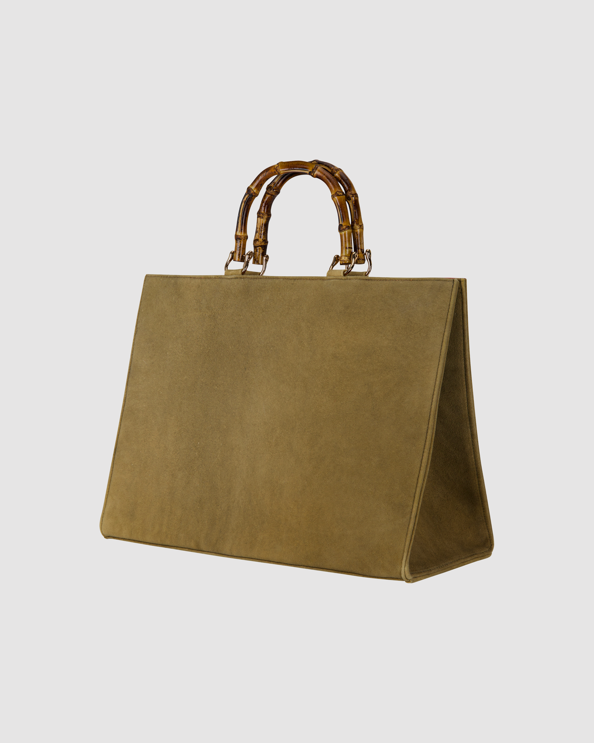 “Urban Hunter” Tote Bag, Genuine Deer Leather, Beige, Brown