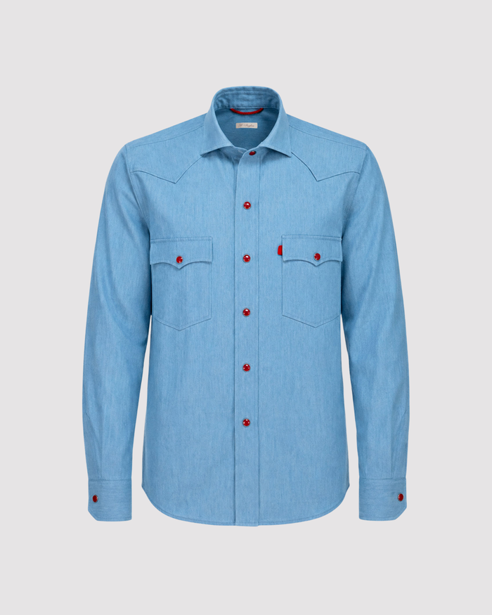 Light Denim Western Shirt