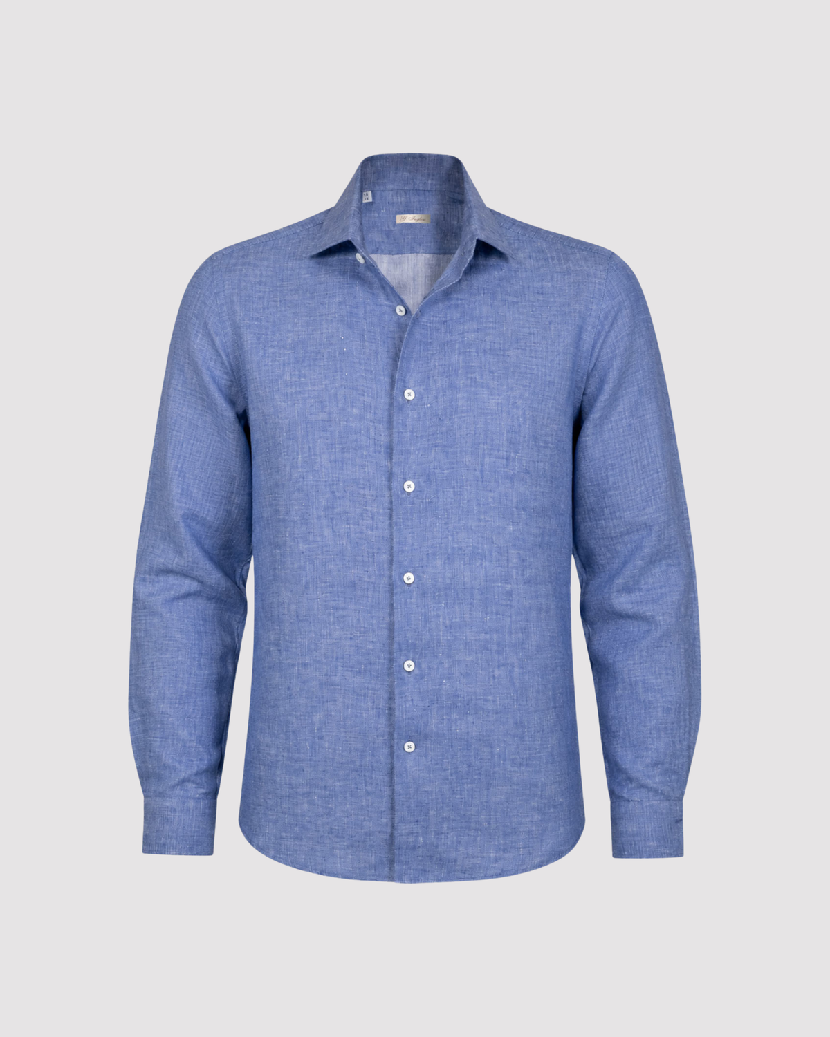 Capri Blue Twill Linen Shirt