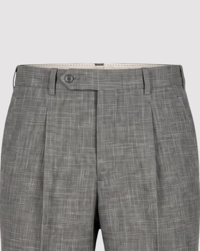 Loro Piana Summertime Tailored Trousers of Wool, Linen and Silk