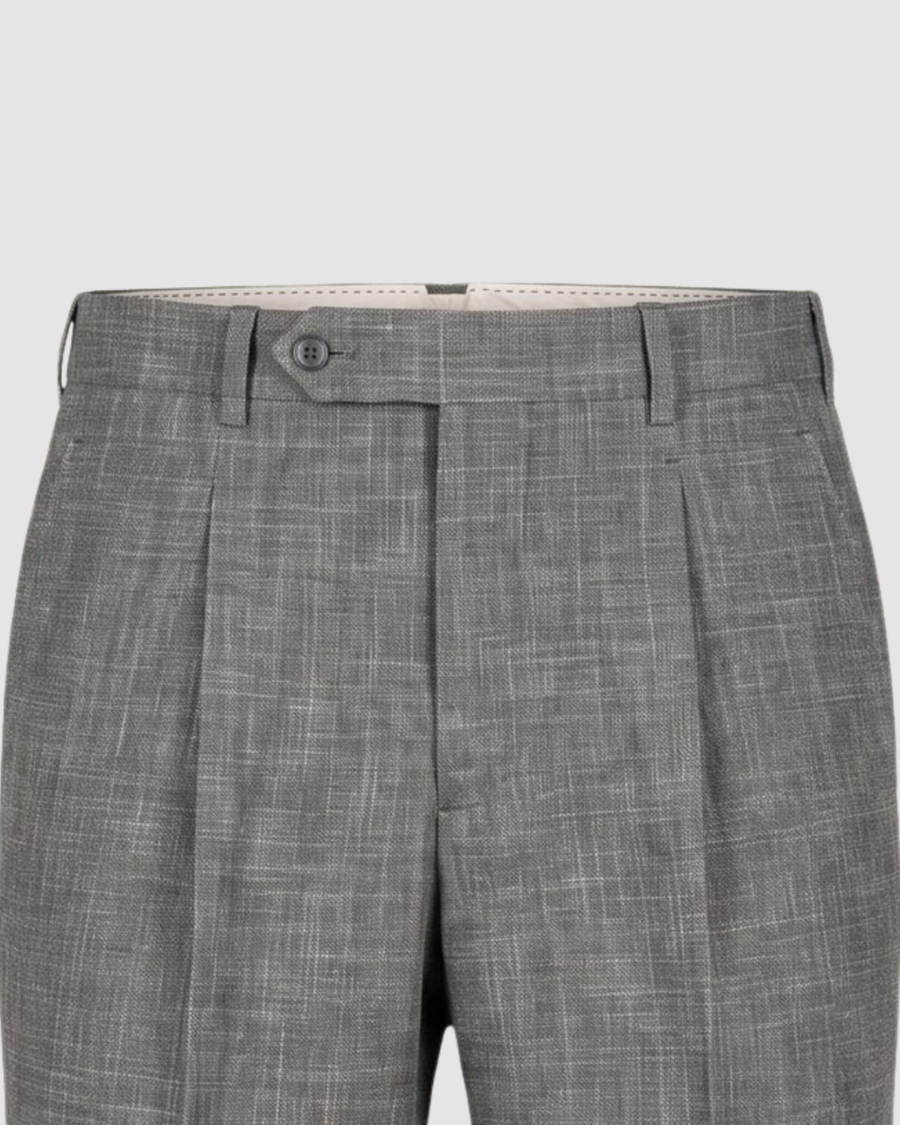 Loro Piana Summertime Tailored Trousers of Wool, Linen and Silk