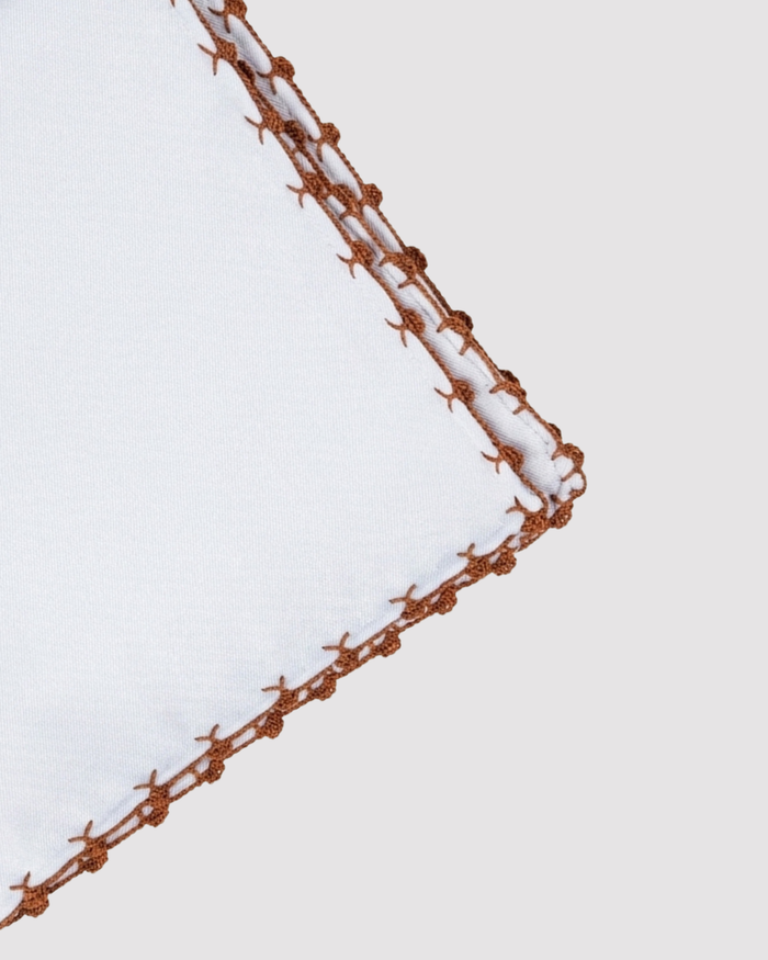 Orange Galletto Stitch Pocket Square