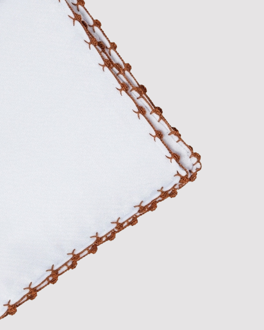 Orange Galletto Stitch Pocket Square