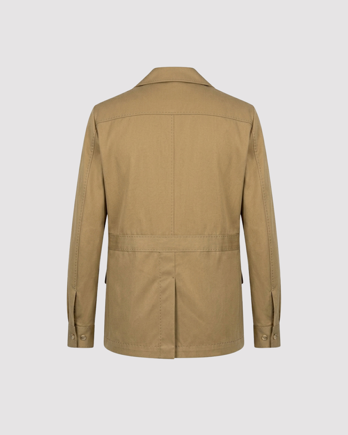 Tasmanian Wool Guayabera Sahariana Jacket (Hand-sewn in Italy)