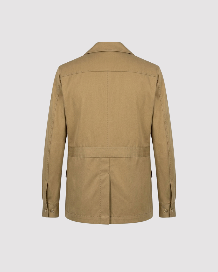 Tasmanian Wool Guayabera Sahariana Jacket (Hand-sewn in Italy)