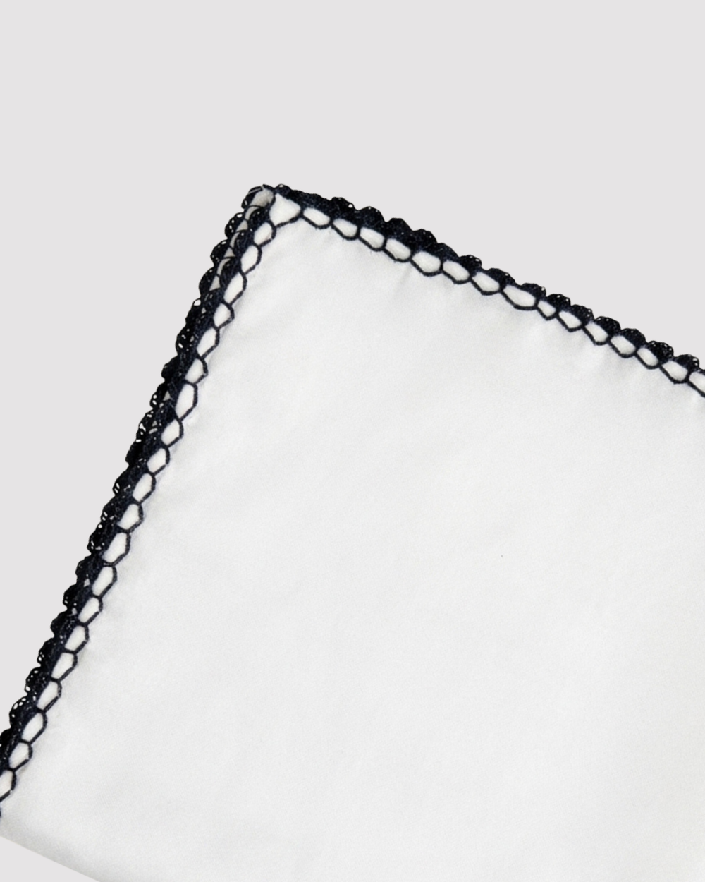 Navy Blue Ruffolo Stitch Pocket Square