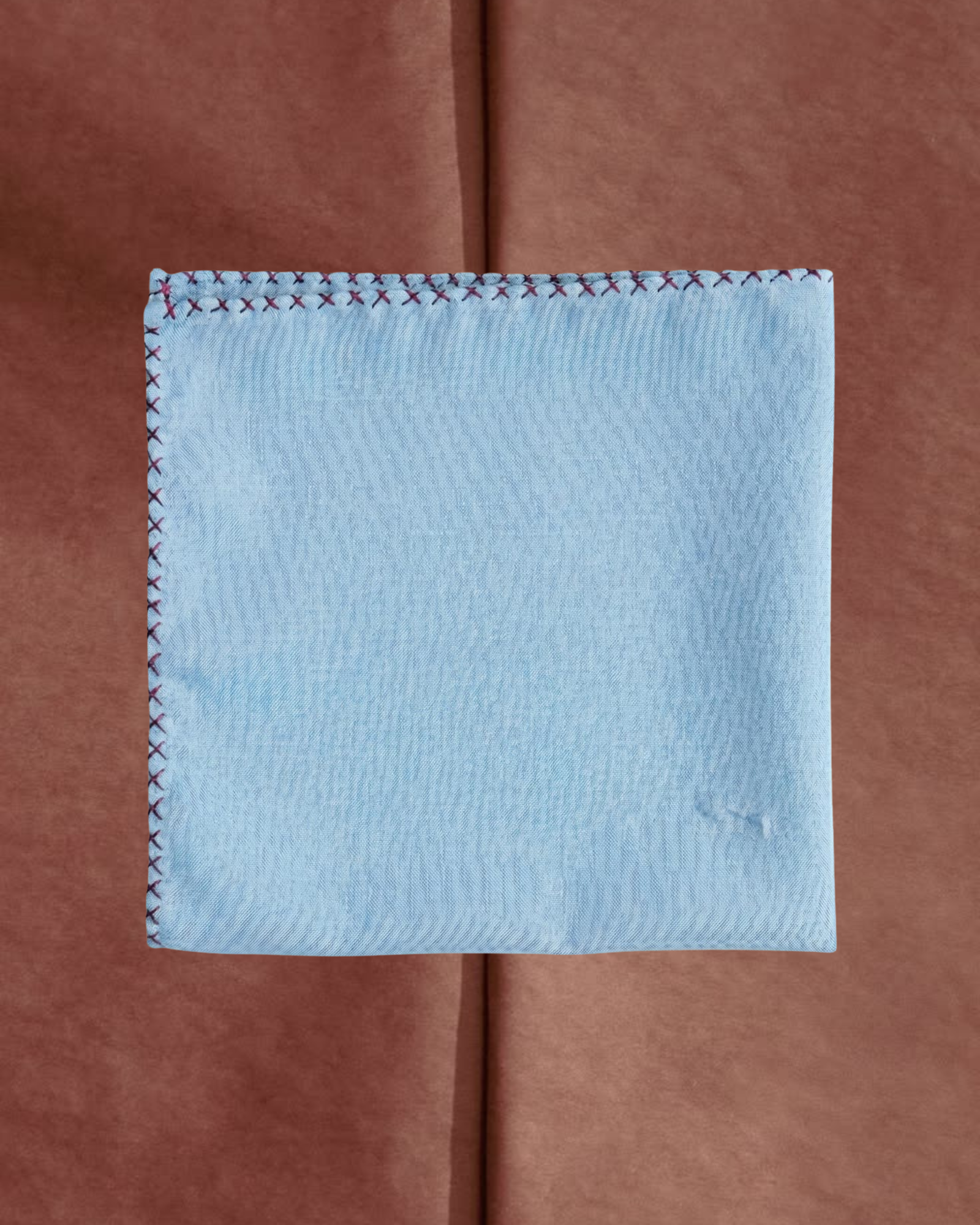 Red Cross Stitch Pocket Square