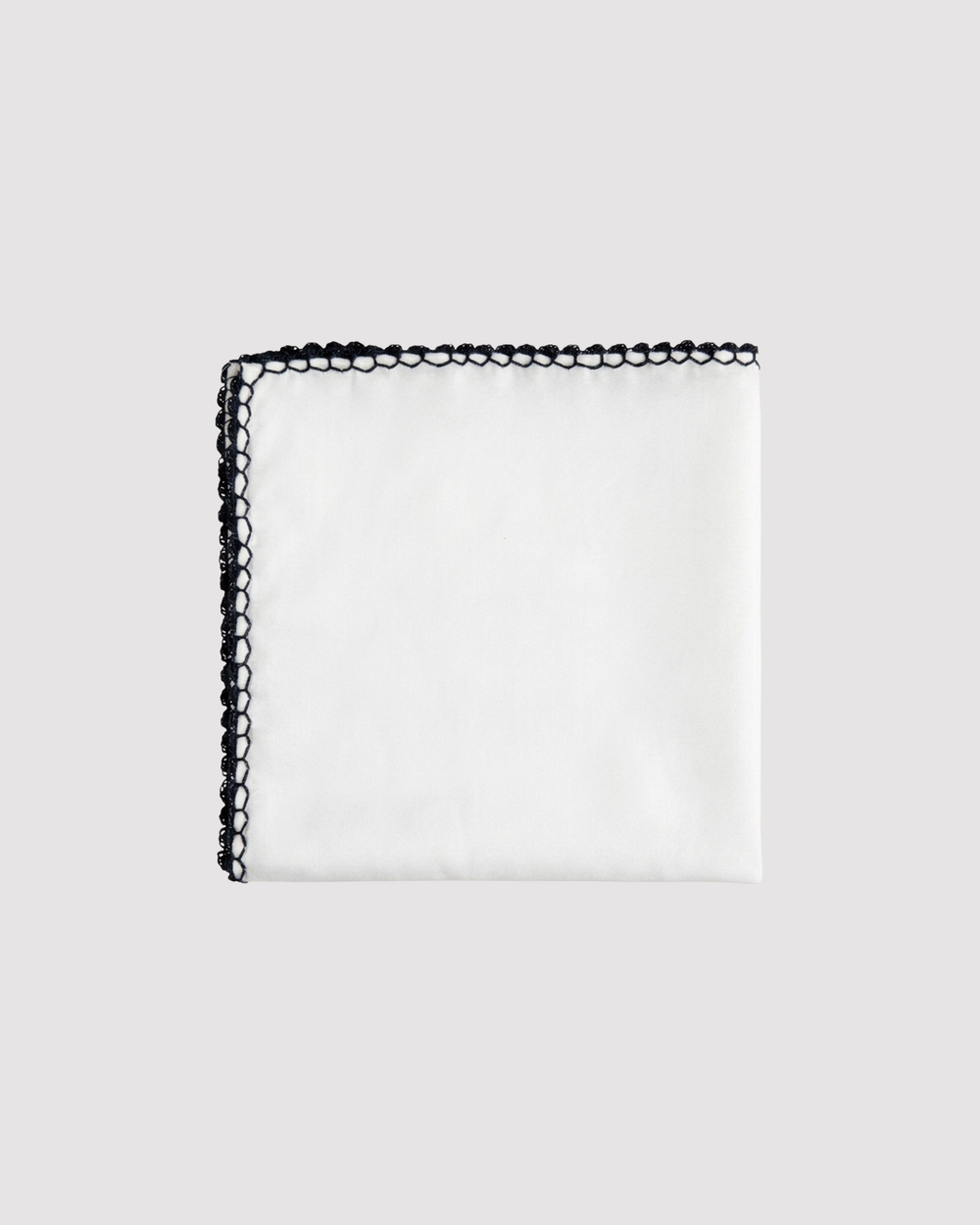 Navy Blue Ruffolo Stitch Pocket Square