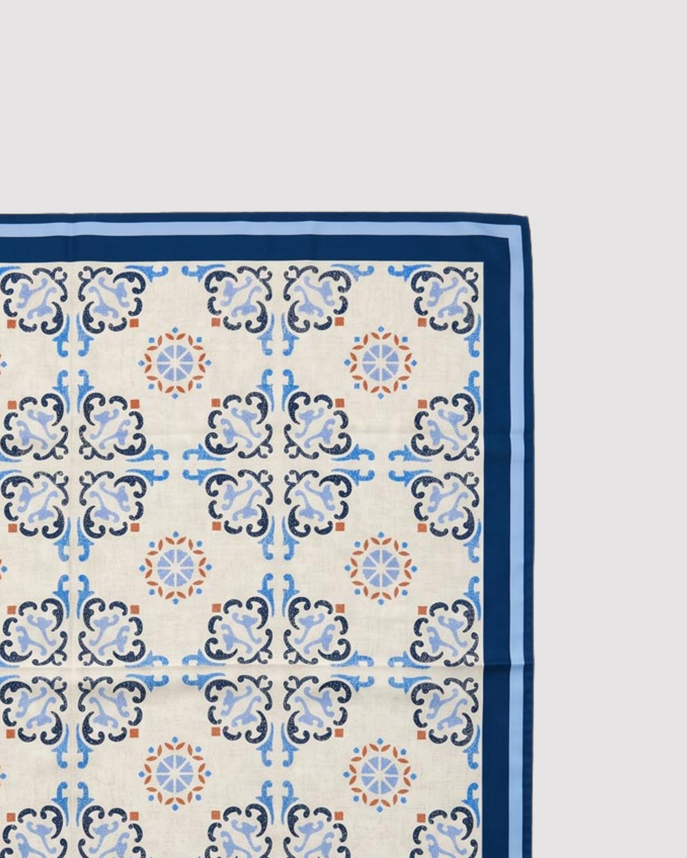 Pure Silk Foulard with Maiolica Motif