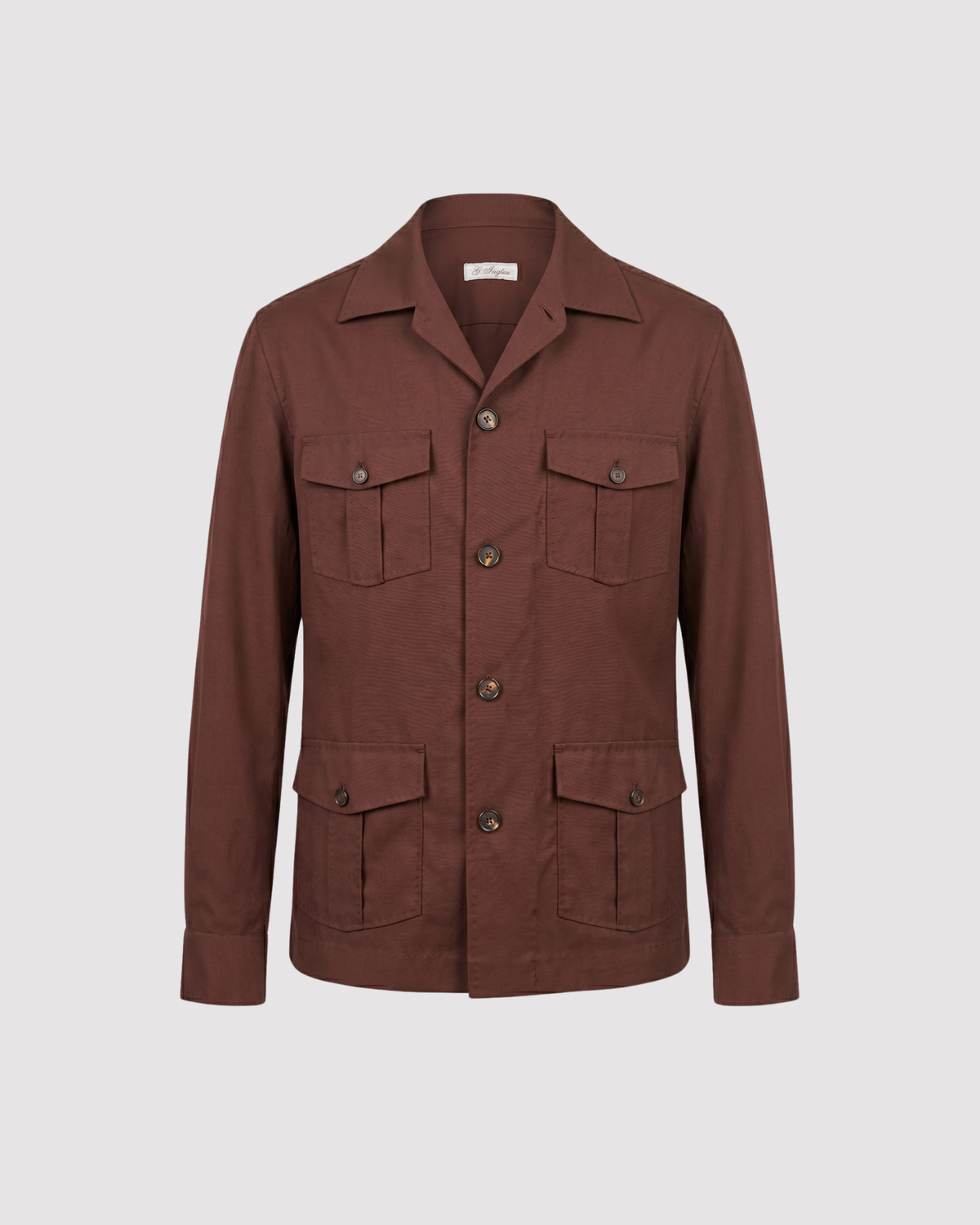 Giacca sahariana Guayabera in lana tasmaniana (cucita a mano in Italia)