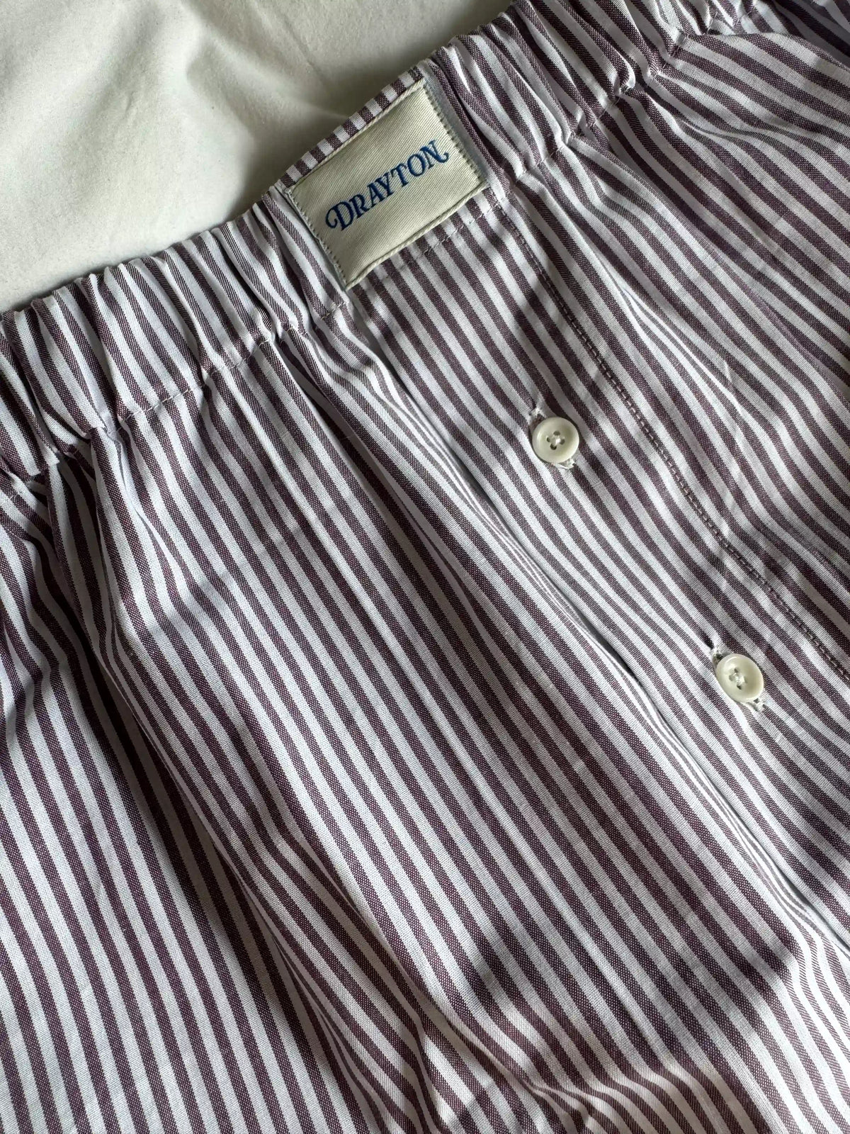 Chocolate Oxford Stripe Boxer Shorts