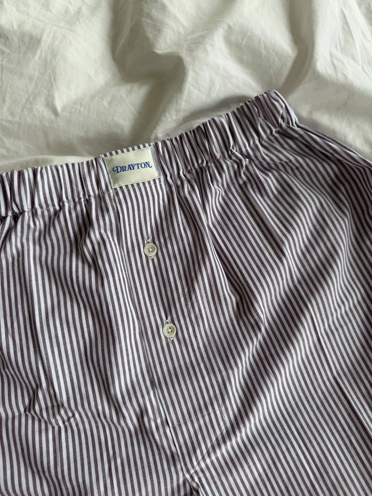 Chocolate Oxford Stripe Boxer Shorts