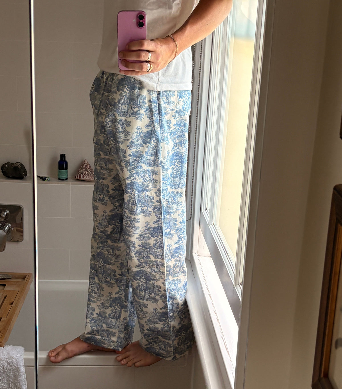Blue Toile de Jouy Pyjama Trouser