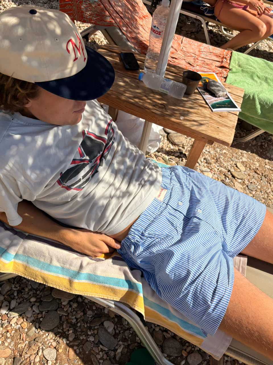 Royal Blue Oxford Stripe Boxer Shorts