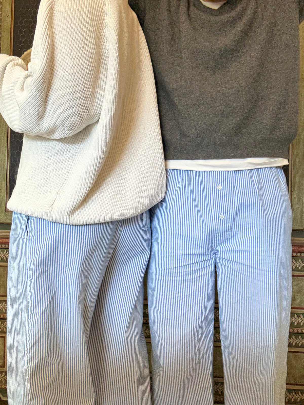 Royal Blue Oxford Stripe Pyjama Trouser