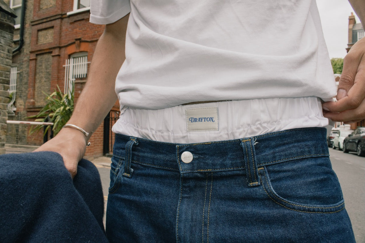 White Boxer Shorts - Blue Label