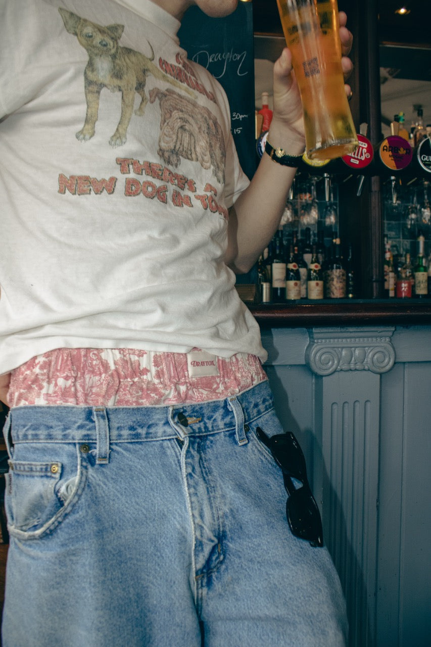 Toile de Jouy Pink Boxer Shorts