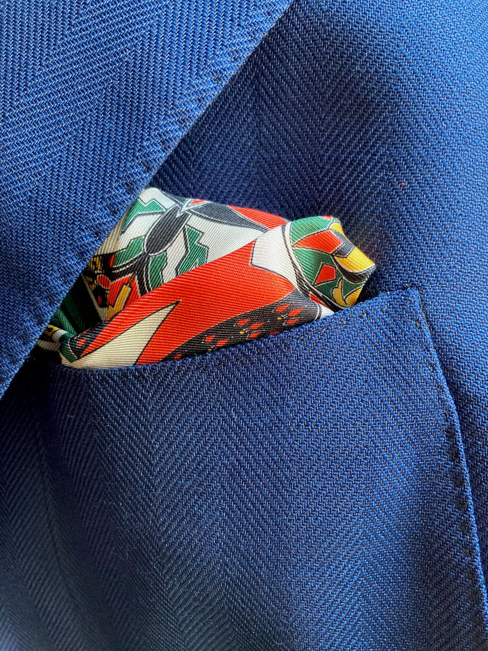 Seisser & Cie. Silk Pocket Square “Sommerfrische Aussee“ (Racing Green, 25×25)