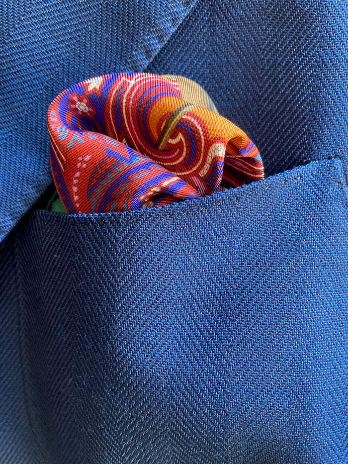 Seisser & Cie. Silk Pocket Square “Sommerfrische Tegernsee“ (25×25)