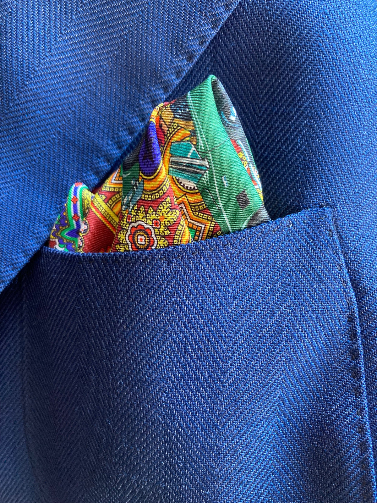 Seisser & Cie. Silk Pocket Square “Goodwood“ (Racing Green, 25×25)