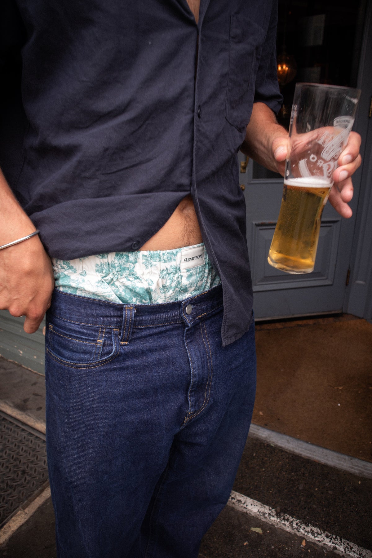 Toile de Jouy Green Boxer Shorts