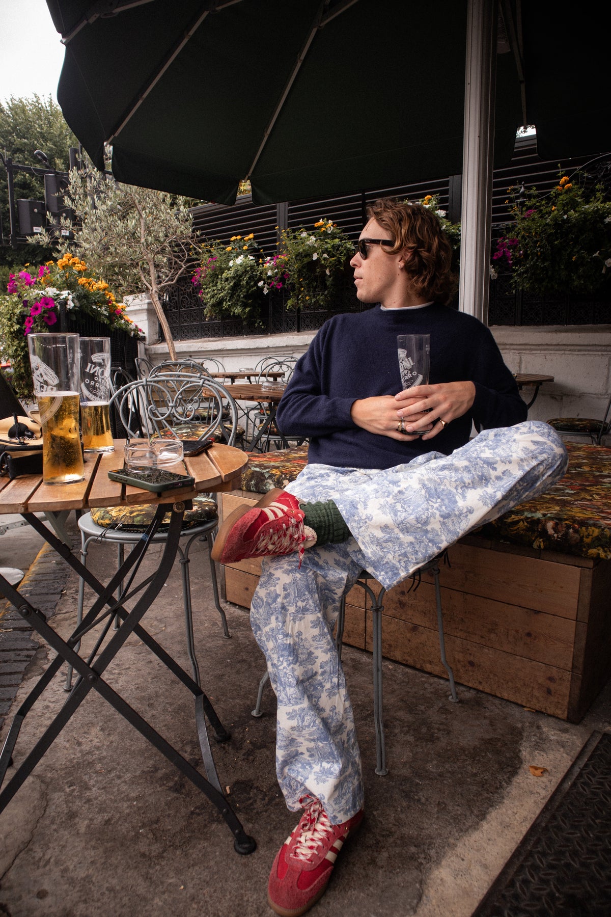 Blue Toile de Jouy Pyjama Trouser