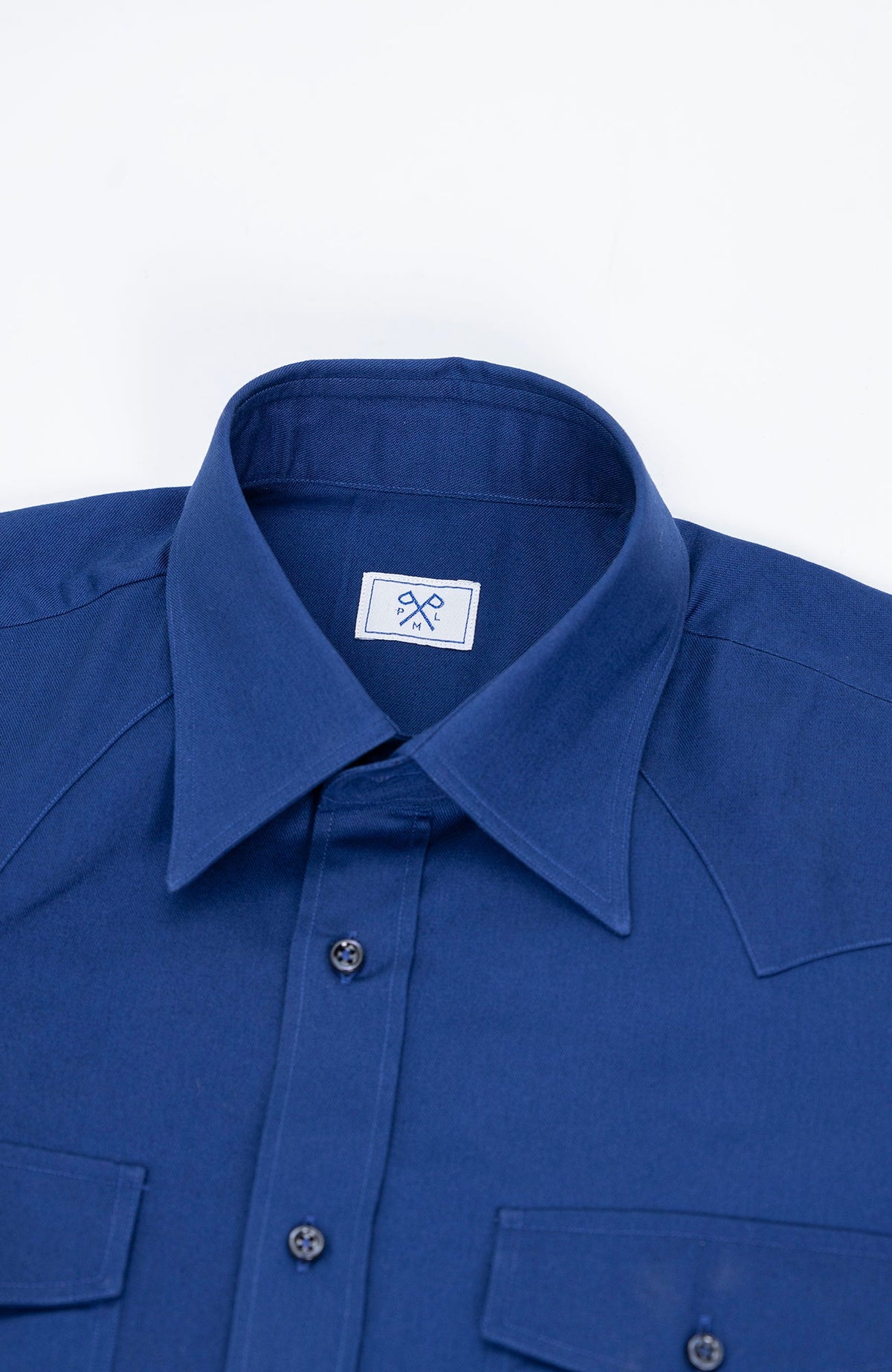 PML _Western heavy cotton overshirt Blue Klein