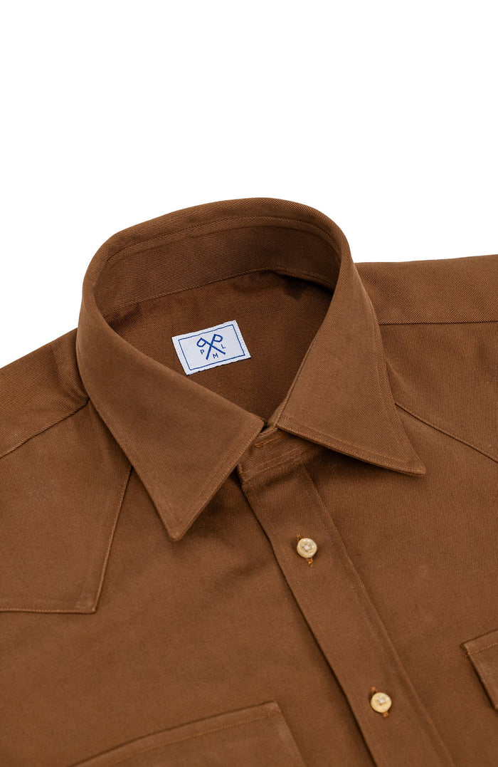 PML _Western heavy cotton overshirt Light Brown