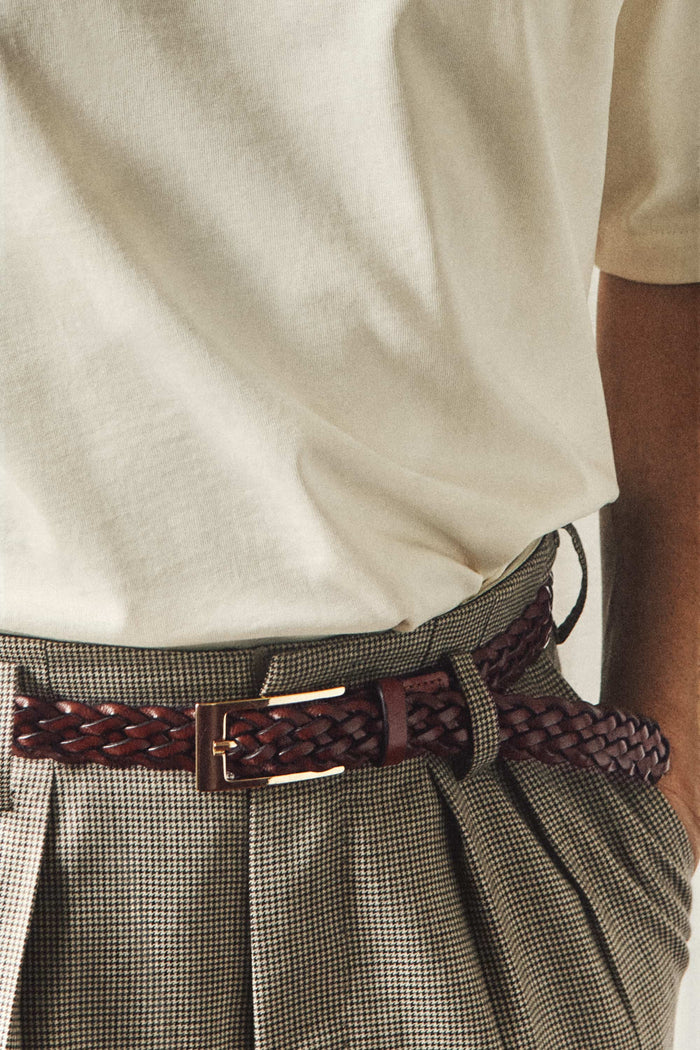 Miro Marrone Leather Belt (Made in Italy)