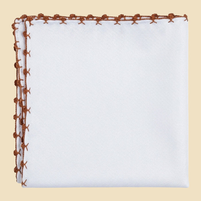 Orange Galletto Stitch Pocket Square