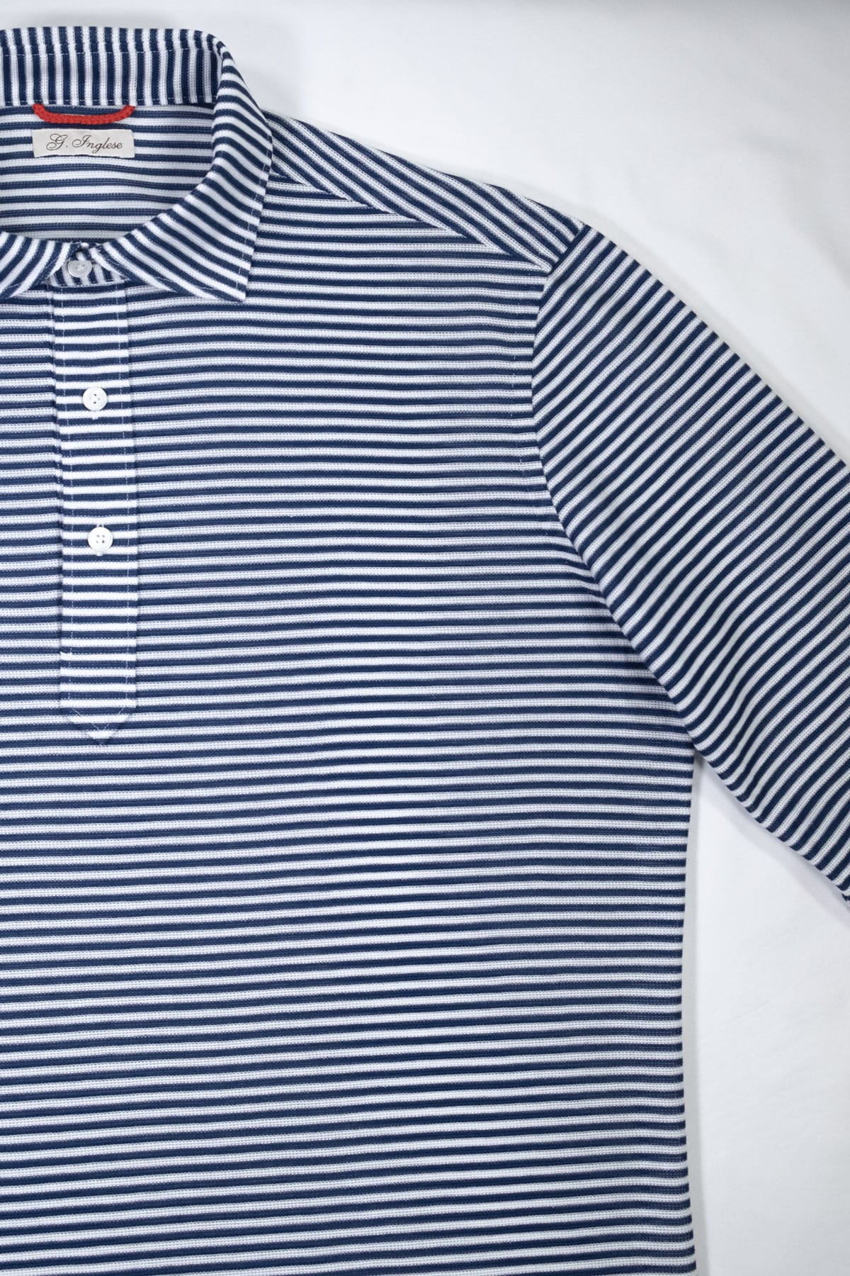 Polo JFK in piquet di cotone a righe blu