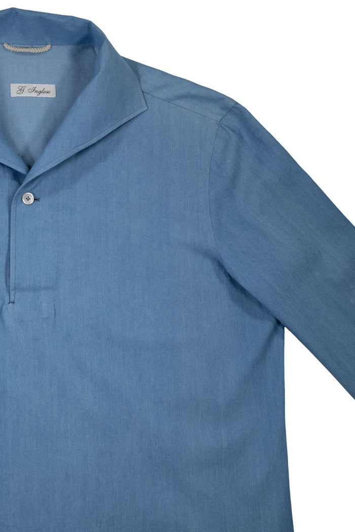 Polo Elvis in cotone denim