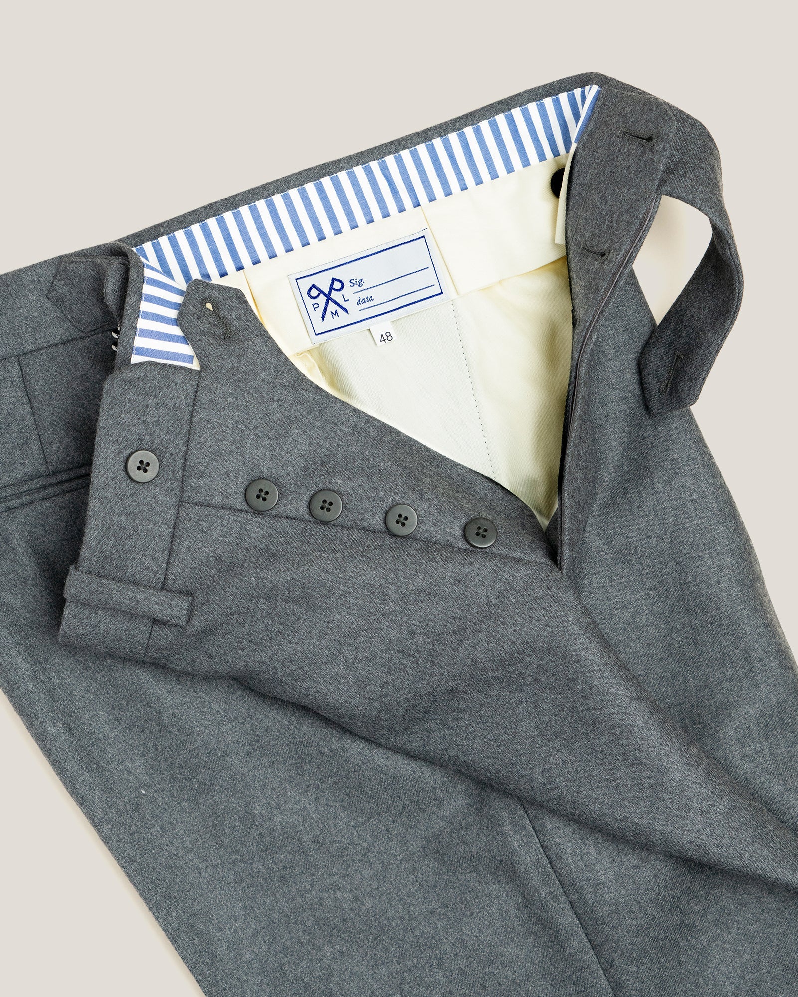 420 gr. Flannel Trousers – Grey