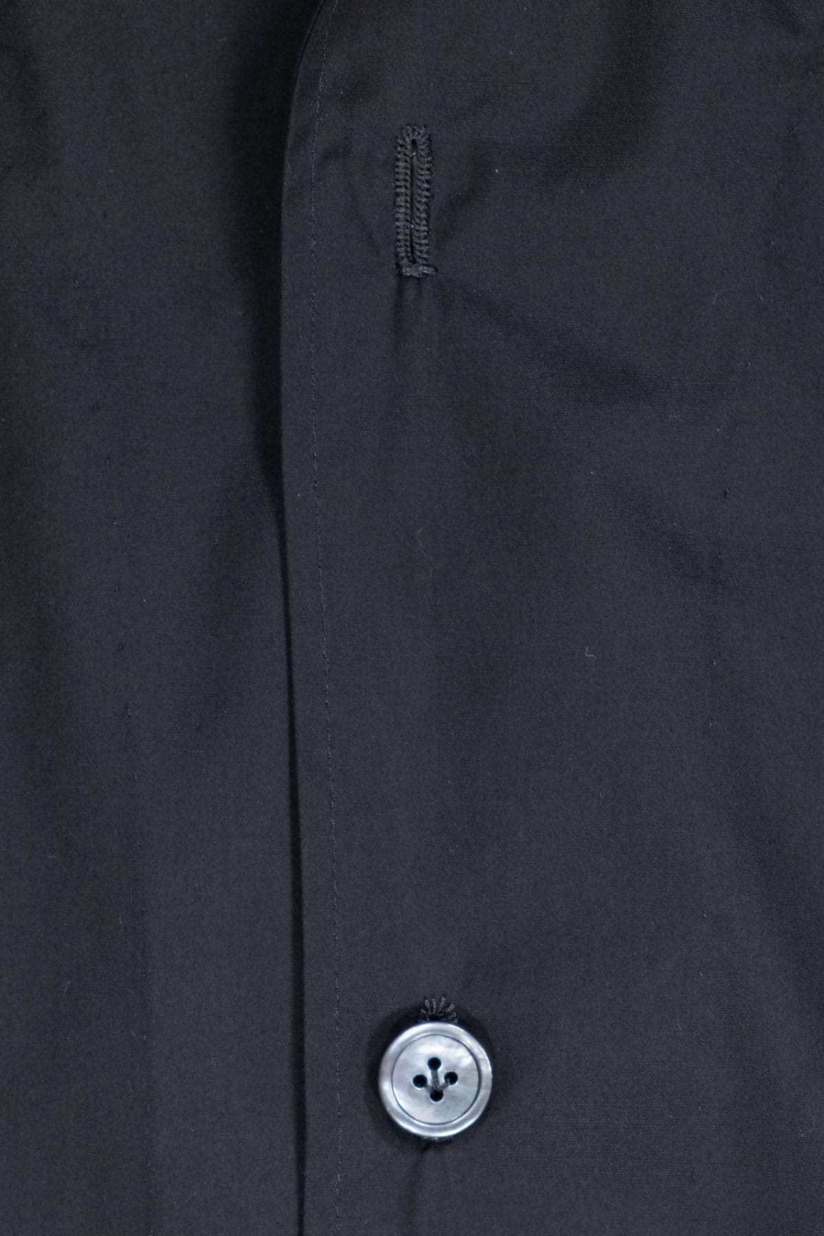 Black Poplin Sahariana Guayabera