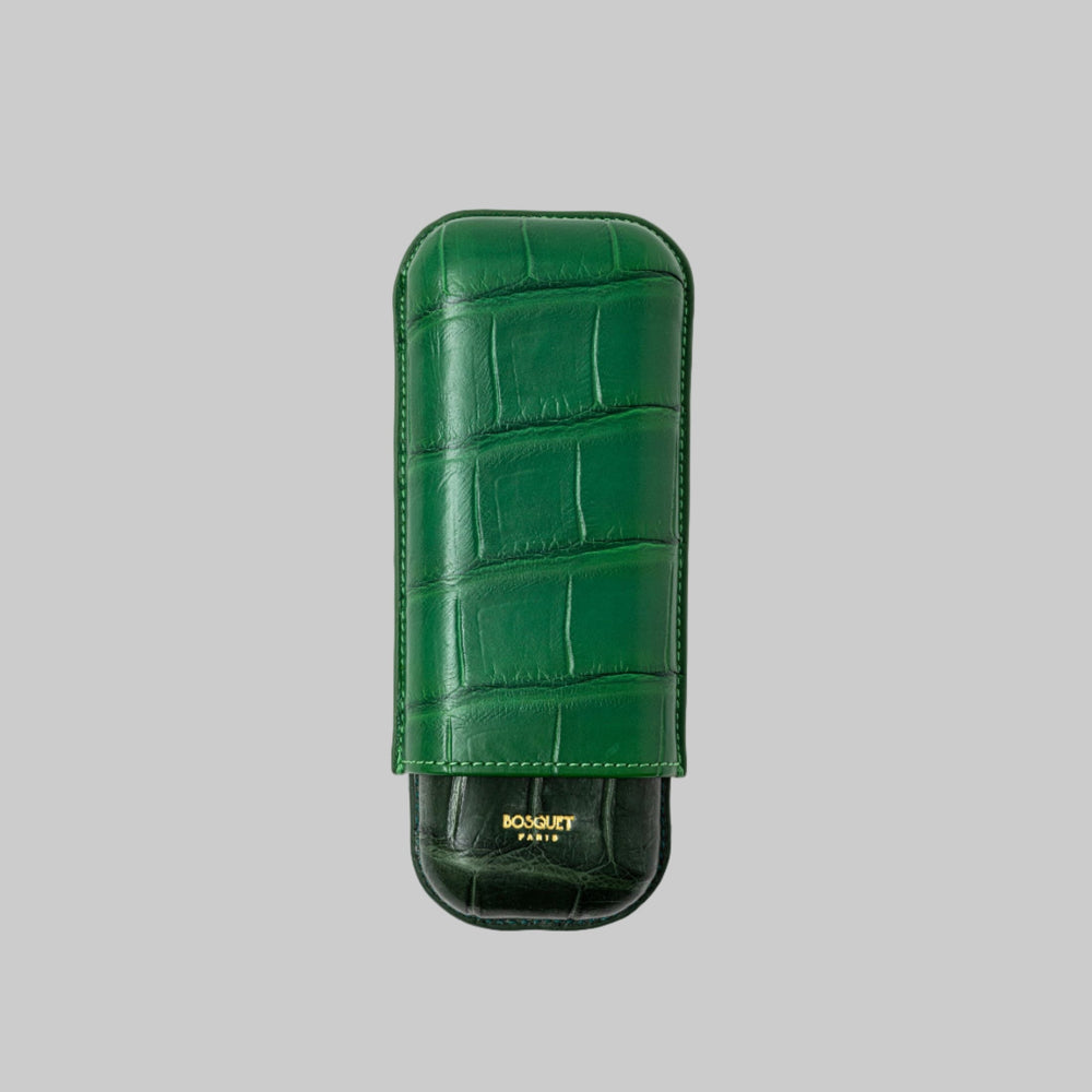 Crocodile Leather Case for 2 in Light Green