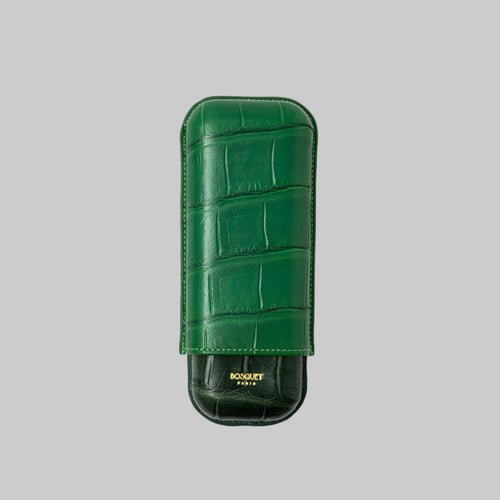 Crocodile Leather Case for 2 in Light Green