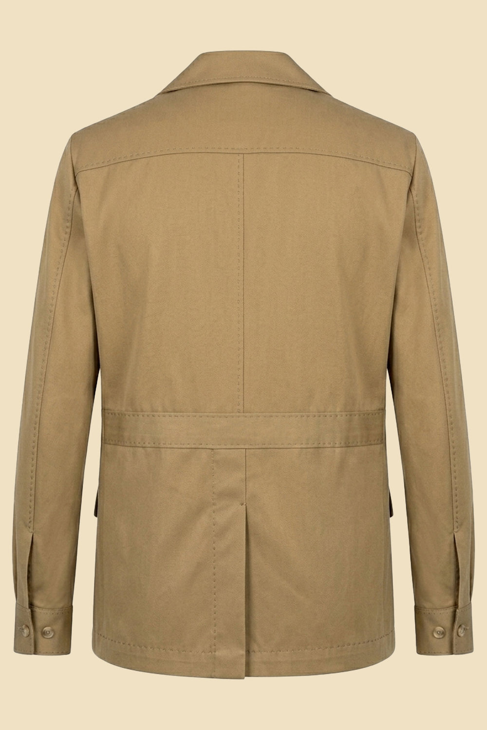 G. Inglese Tasmanian Wool Guayabera Sahariana Jacket handmade in Italy Back