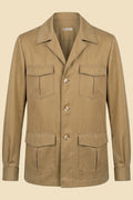 G. Inglese Tasmanian Wool Guayabera Sahariana Jacket handmade in Italy
