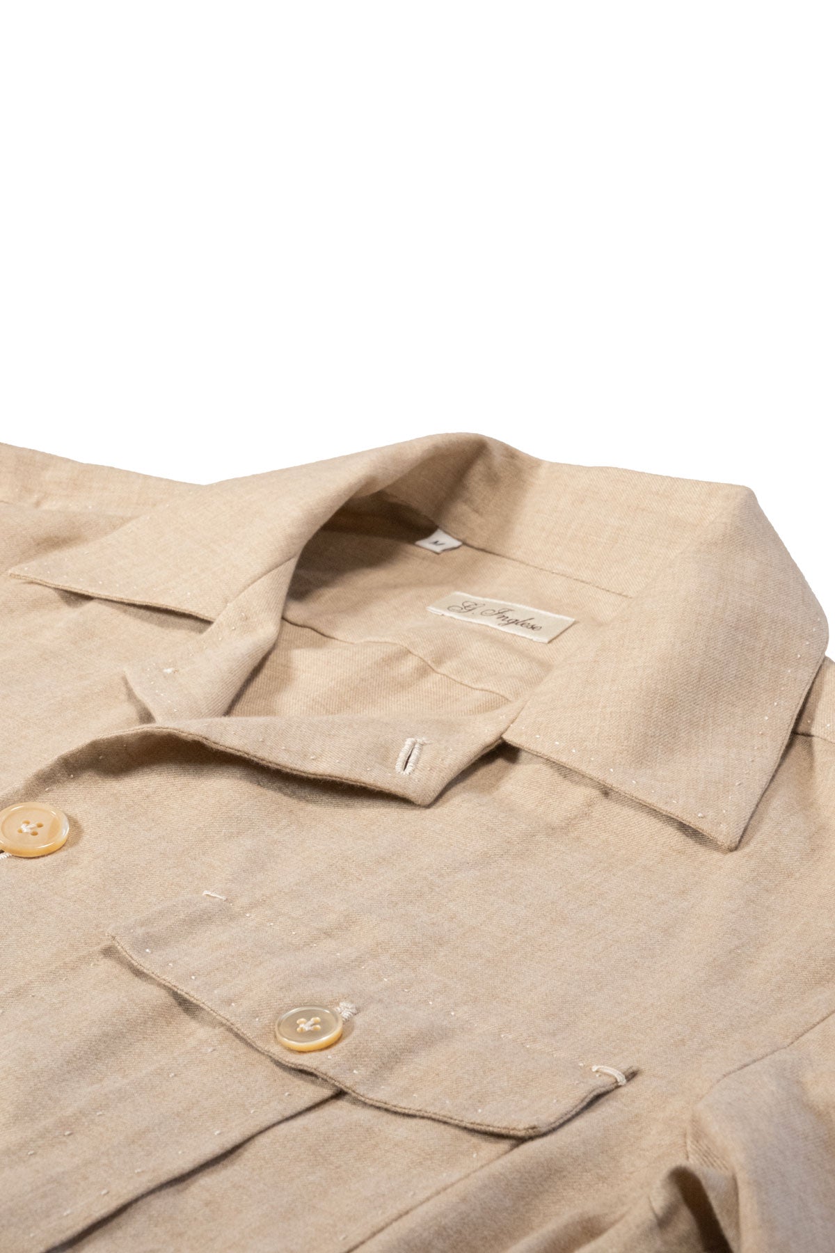 Sahariana guayabera in cashmere