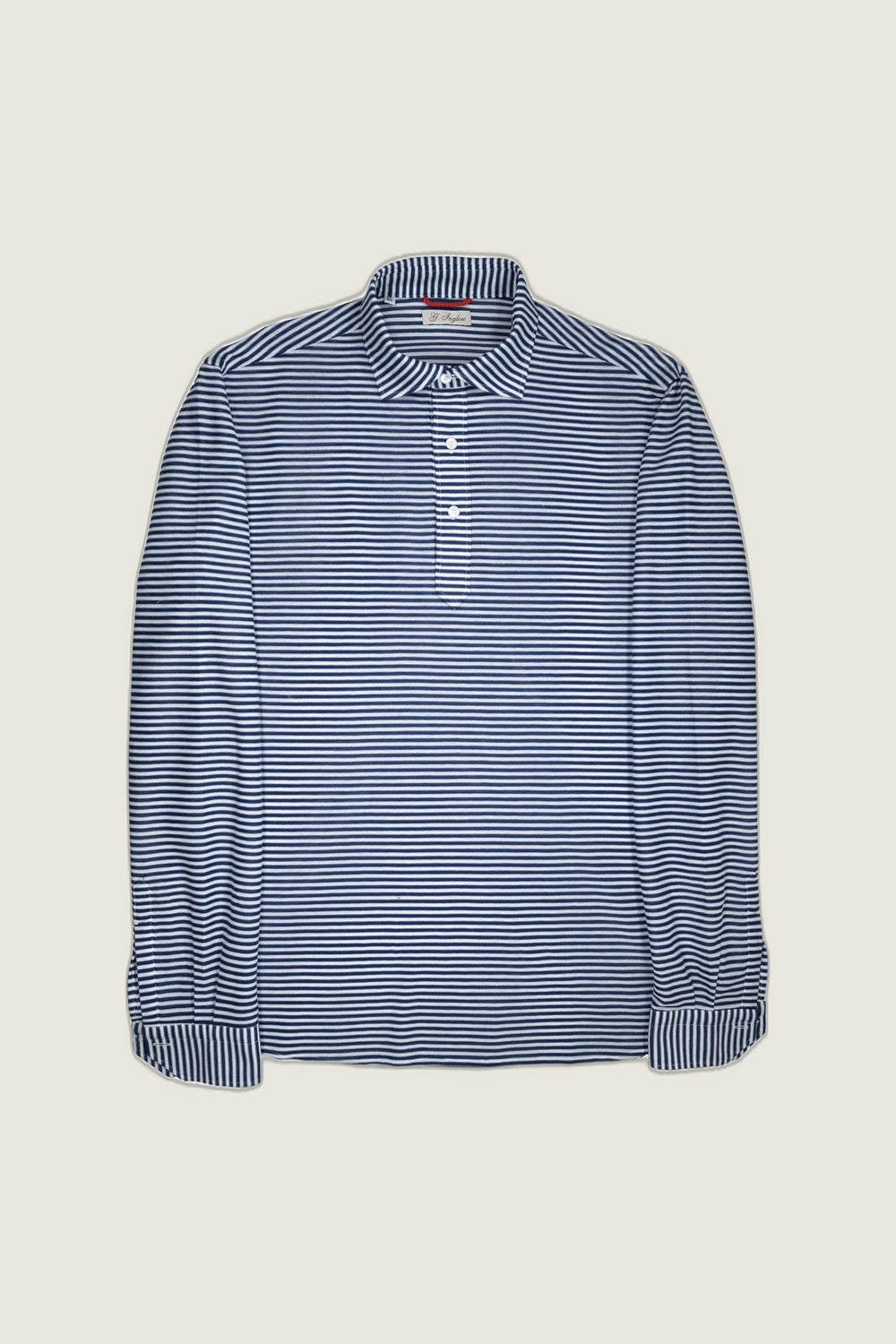 Polo JFK in piquet di cotone a righe blu