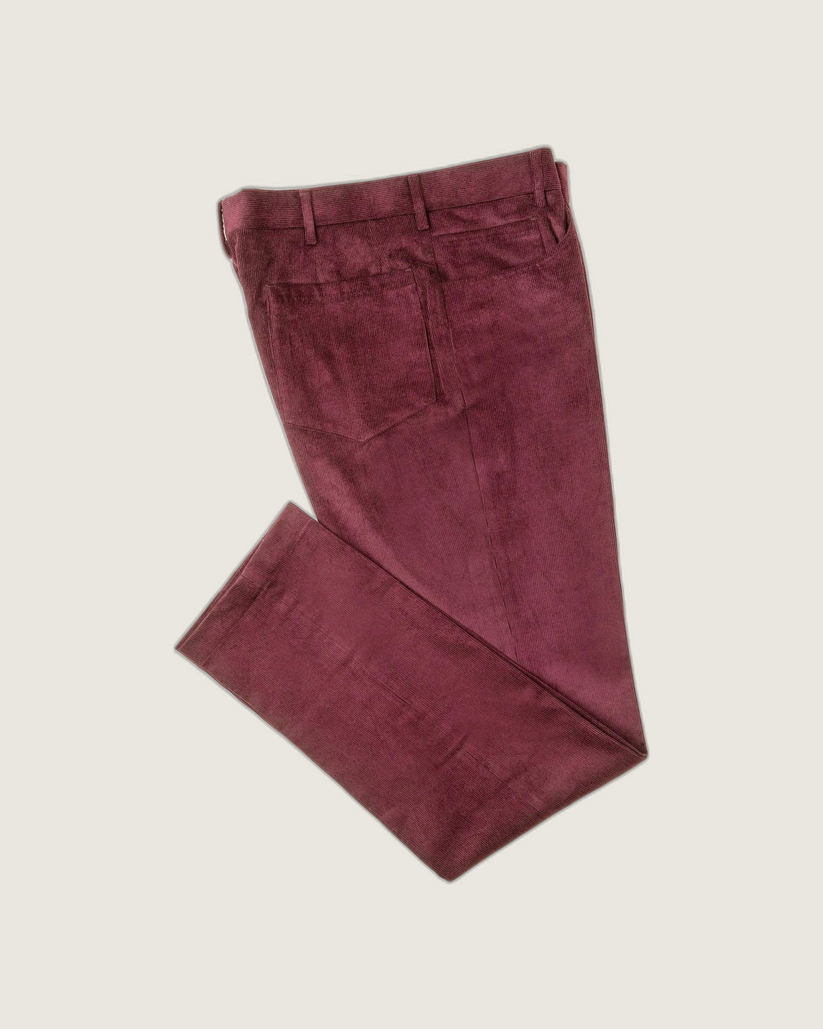 Cinque tasche in velluto a coste – bordeaux