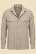 G. Inglese Bamboo Yarn Sahariana Jacket handmade in Italy with Capri collar