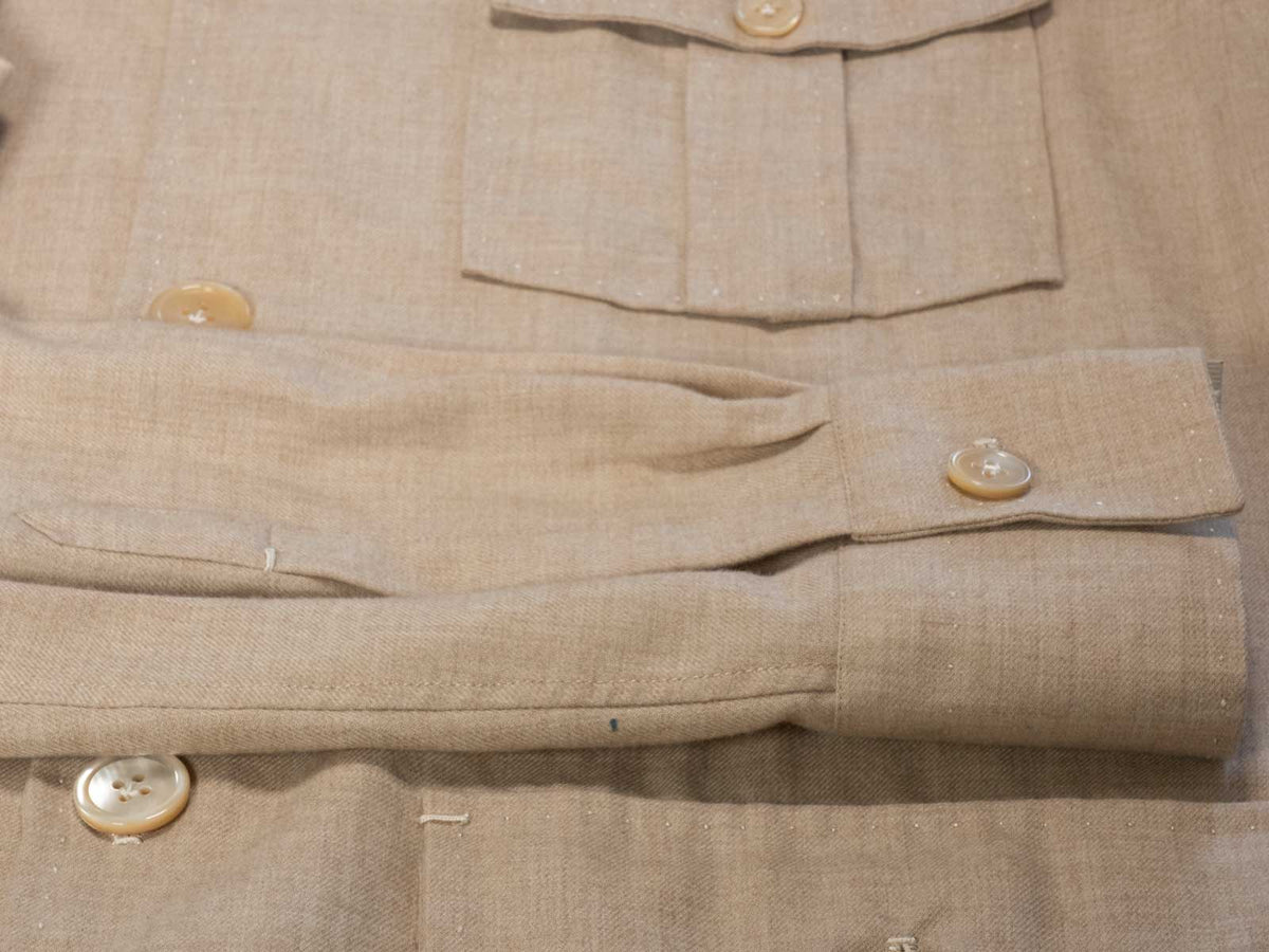 Sahariana guayabera in cashmere